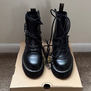 Dr. Martens Black Leather Combat Boots